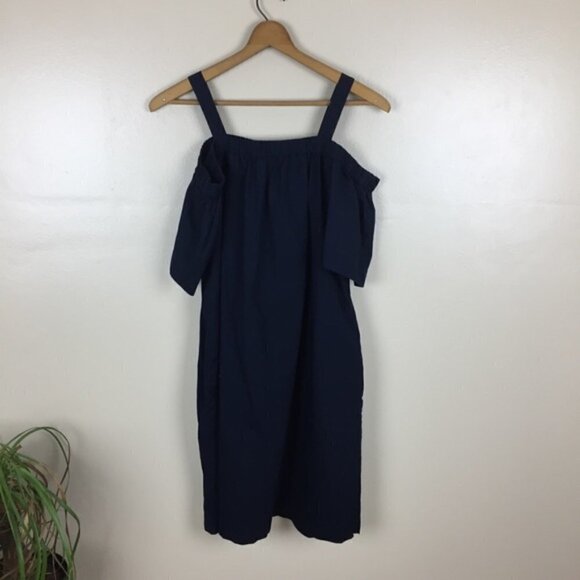 [Loft] Off the Shoulder Button Down Dress - Picture 8 of 8
